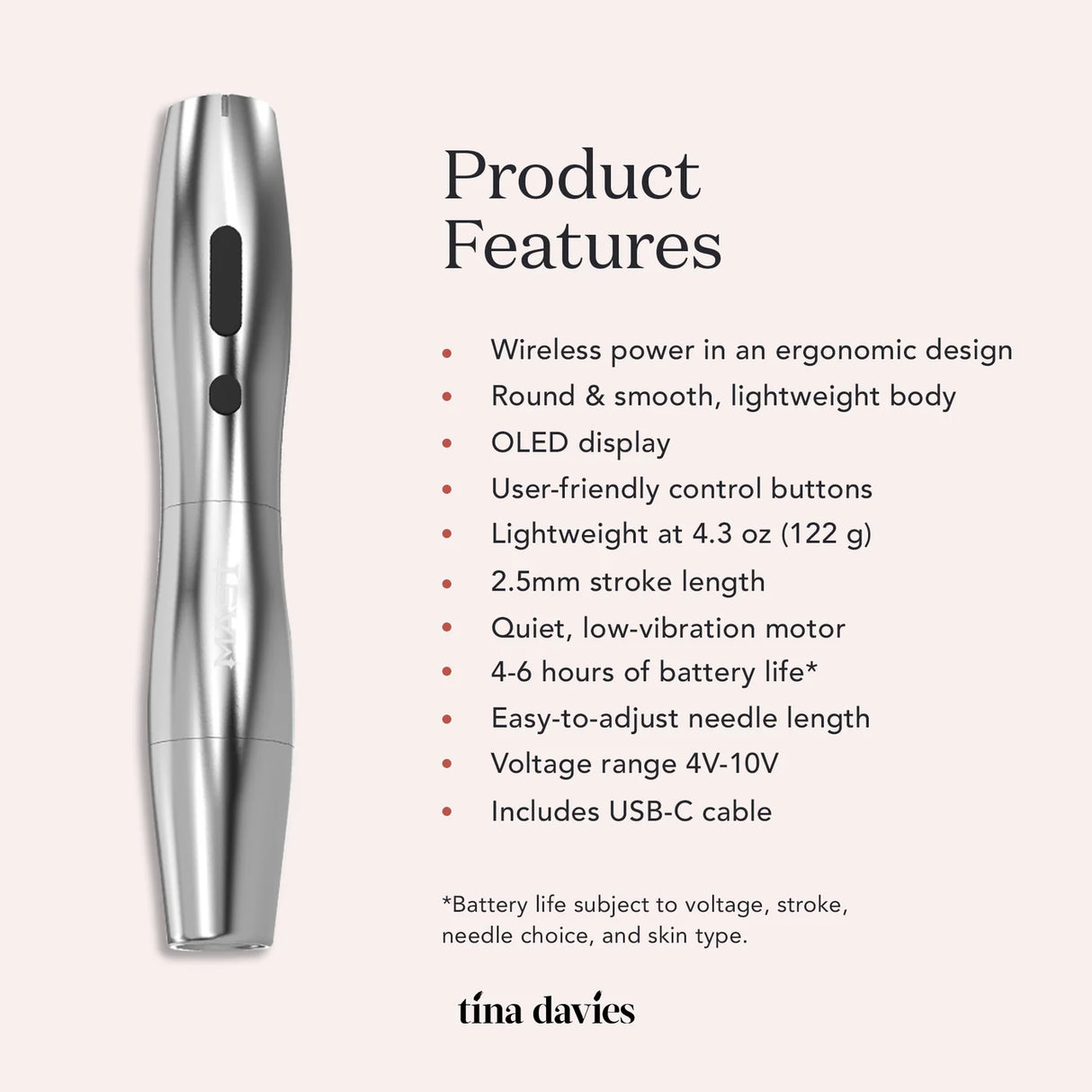 DRAGONHAWK
Mast P20 Wireless Tattoo Machine
 2.5mm stroke