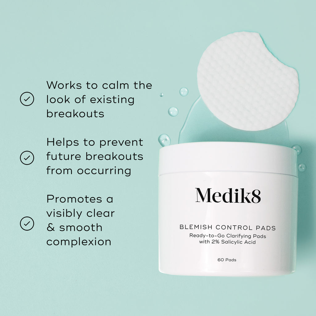 MEDIK8 BLEMISH CONTROL PADS™ 60ml
Ready-to-Go Clarifying Pads with 2% Salicylic Acid