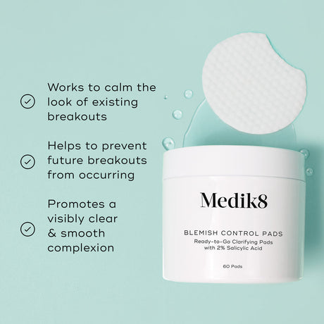 MEDIK8 BLEMISH CONTROL PADS™ 60ml
Ready-to-Go Clarifying Pads with 2% Salicylic Acid