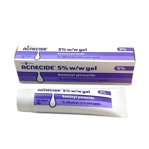 Acnecide 5% w/w Gel 30g (Benzoyl Peroxide) Short dated 08/25