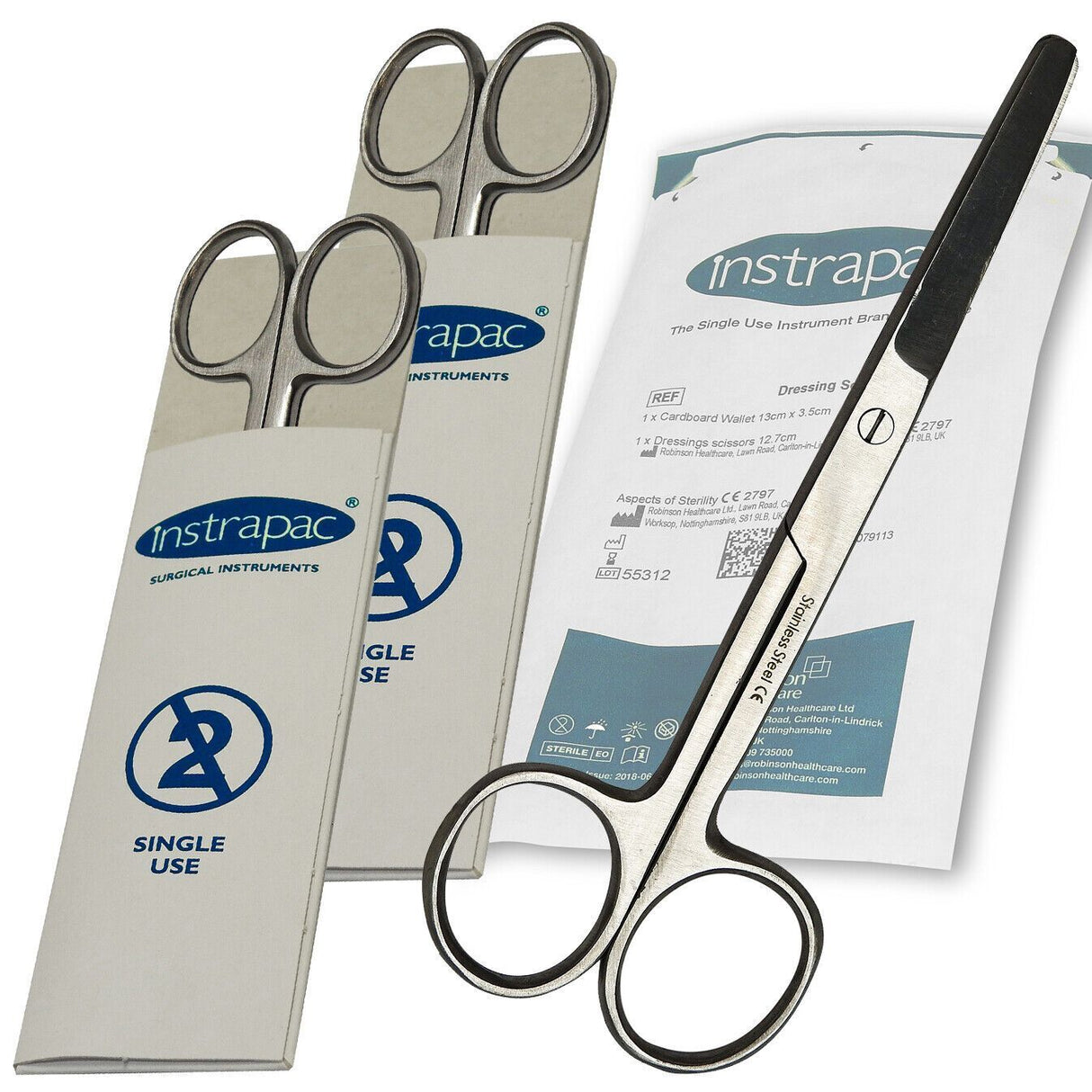 Instrapac Dressing Scissors 13cm Blunt/Blunt