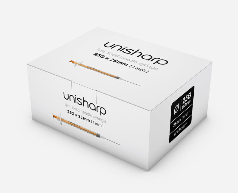 box of unisharp syringes