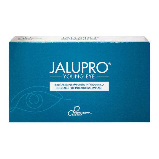 Jalupro Young Eye (1x1ml) product box and vial displayed on a white background, highlighting its sleek and professional packaging design.