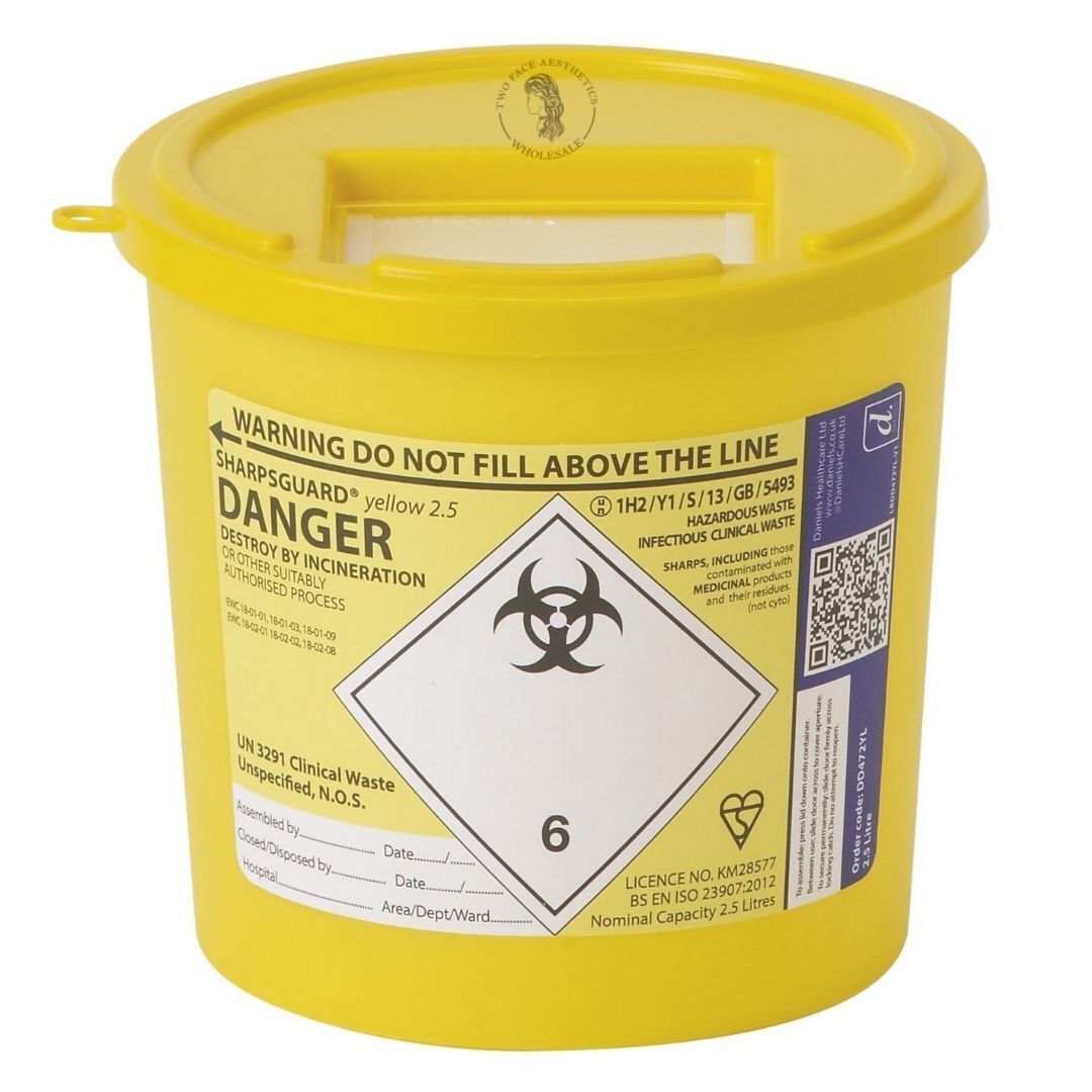 Sharpsguard Yellow Sharps Bin 2.5L