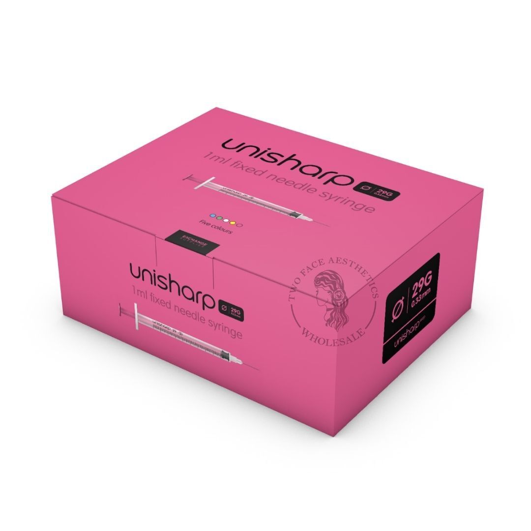 Unisharp 29G 1ml Fixed Needle Syringes (PINK)- 100pcs