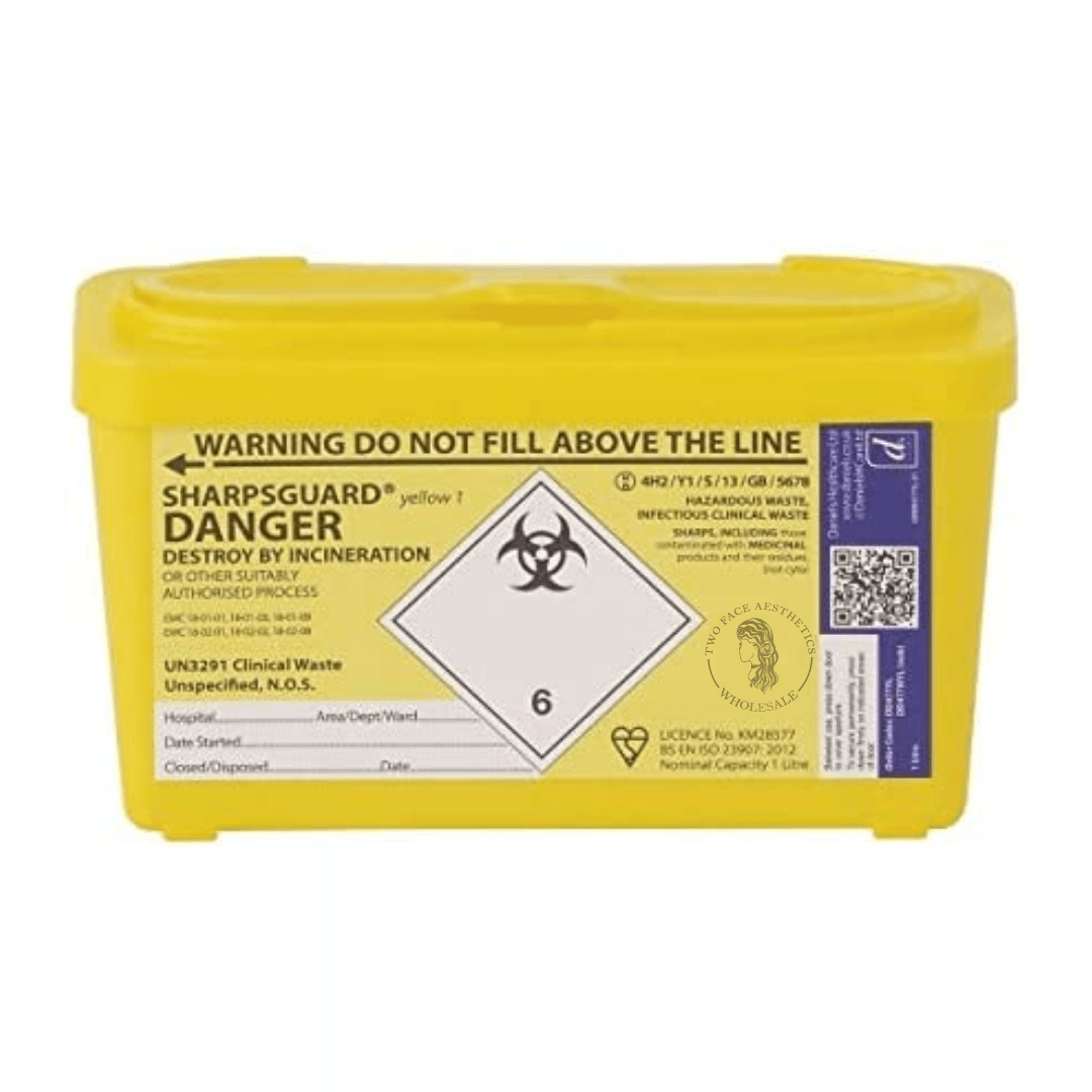 Sharpsguard Yellow Sharps Bin 1L