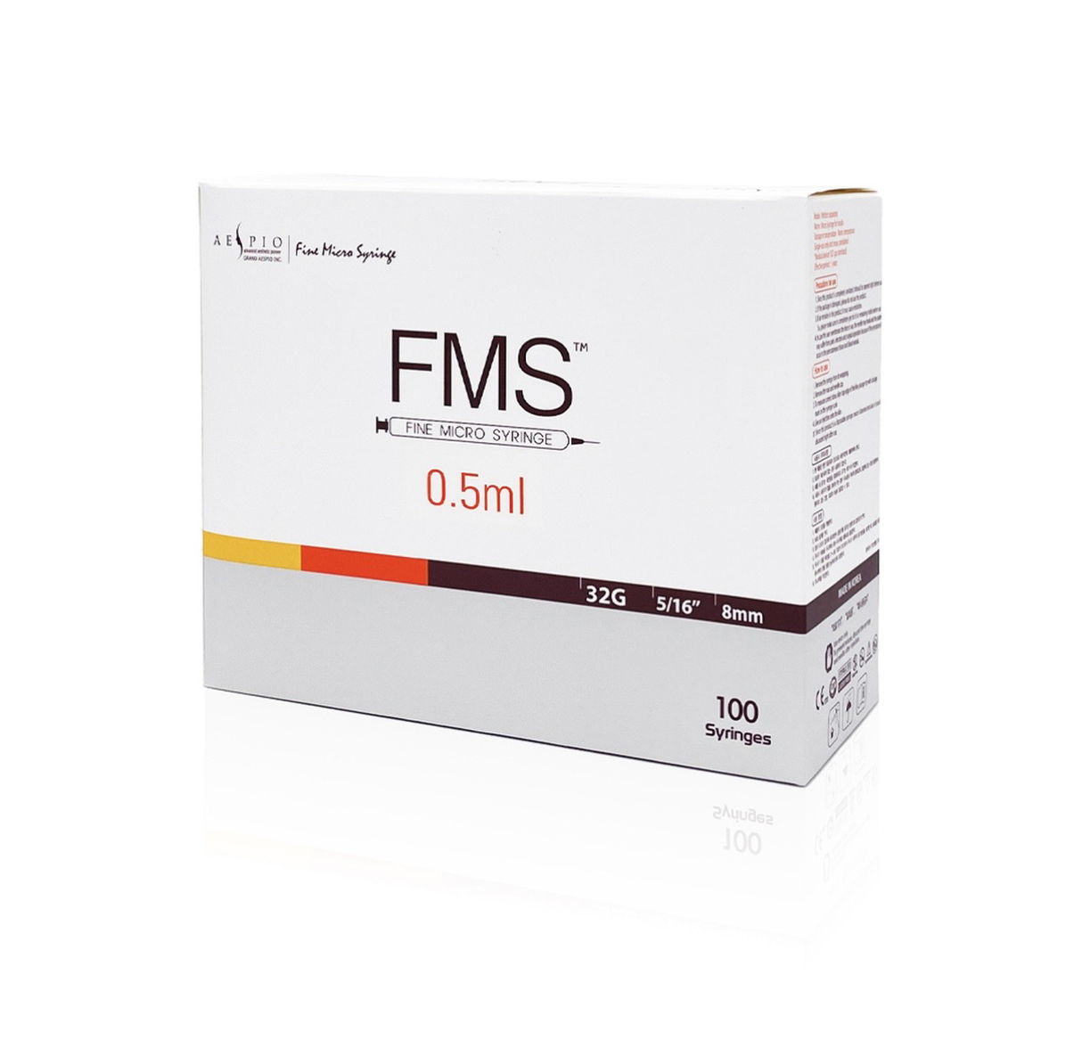 FMS Micro Syringe 32G 0.5ml (Box of 100)