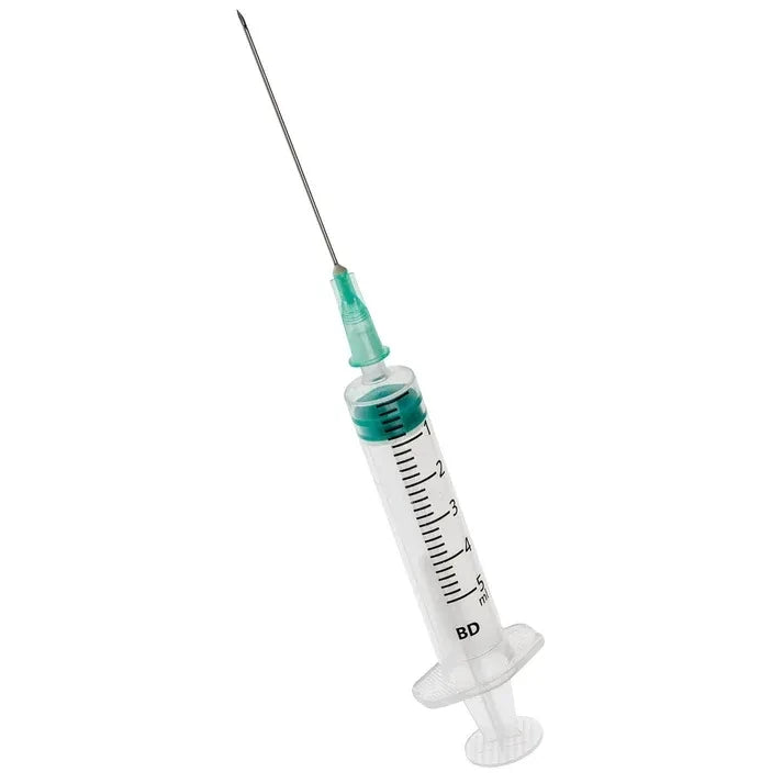 BD Emerald 5ml syringe with 21G x 1 1/2" Needle - pack of 100