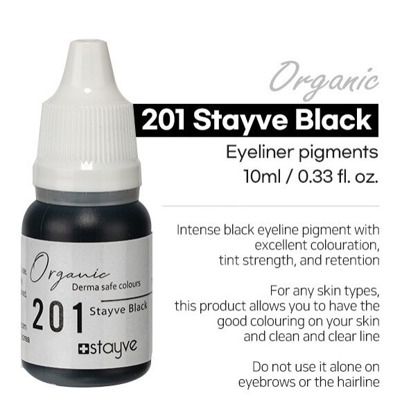 Stayve Organic Eyeliner Pigment 201 Black 1 X 10ml