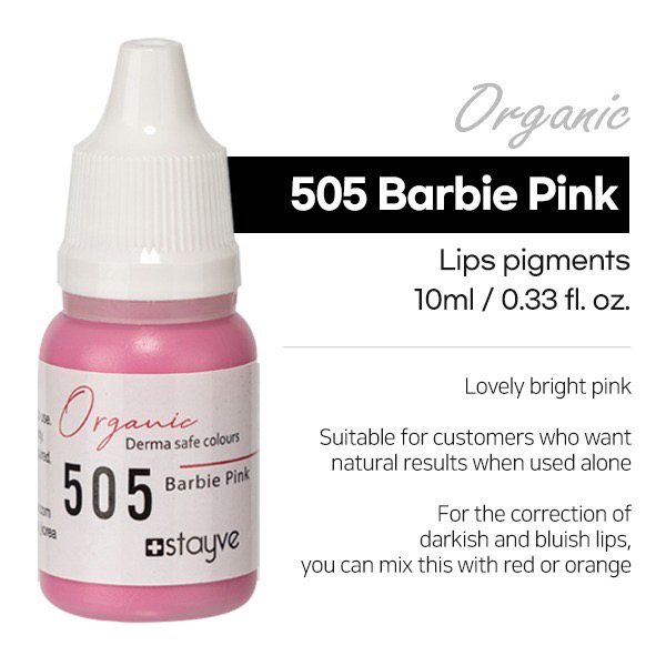 Stayve Organic Lip Pigments 505 - Barbie pink