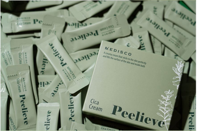Stayve Medisco Peelieve Cica Cream product in its elegant packaging displayed on a white background, emphasizing its professional and premium quality.